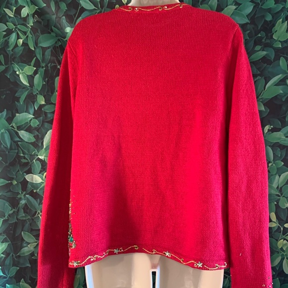 KIM ROGERS│Embellished Christmas Sweater Cardigan - Picture 4 of 8